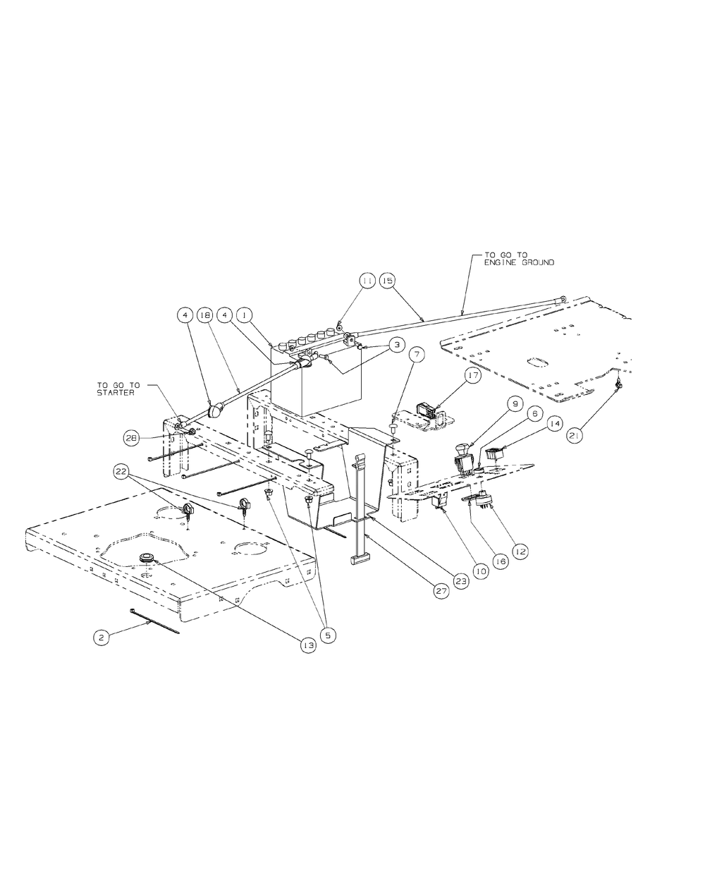 Kawasaki Electrical Assembly Diagram and Parts List for S7237-KW 53AI8DU8050-37HP Cub Cadet Lawn Tractor